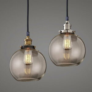 Hudson Vintage Style Glass Ball-CHROME-Pendants-ADA