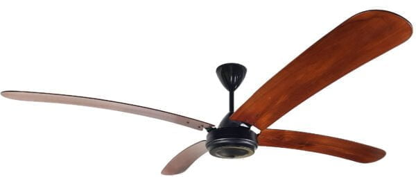 Motor High Breeze 100 Black Blade Wood 4 1500mm Bent Dark Teak