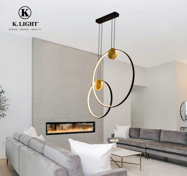 230v 20+30W LED Double Ring Pendant
