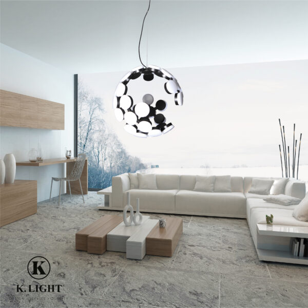 230v 75W LED SMD Meteor Chrome Pendant