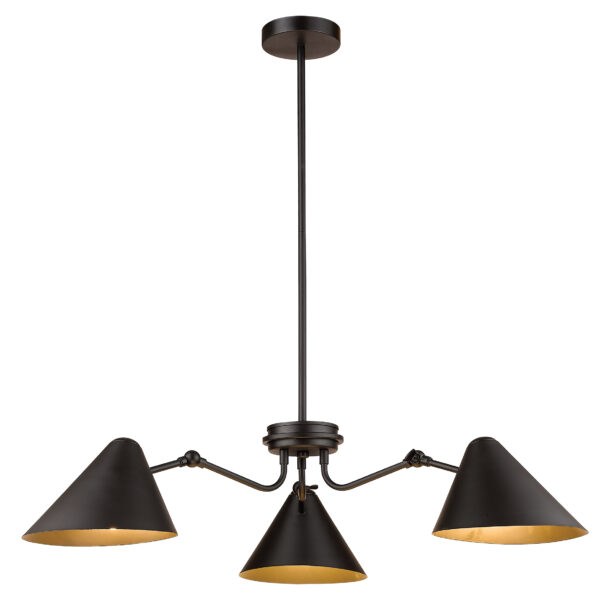 Metal Chandelier, Adjustable Height