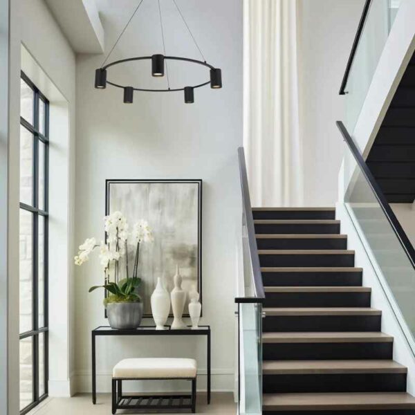 OCCHIO 5 ROUND 5 Light GU10 round pendant Incl 2.8m suspension