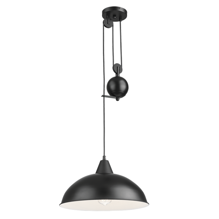 Metal Pendant with White Inner 1 x 40W (11W) ES 3 PEN871